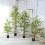 différentes tailles d'arbuste, bambou artificiel