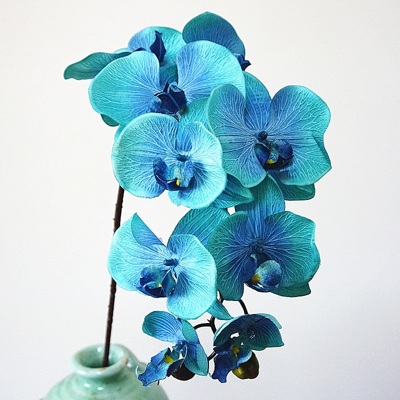 Orchidée artificielle bleu