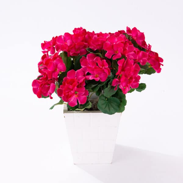 Bouquet de fleur artificielle de géranium rouge