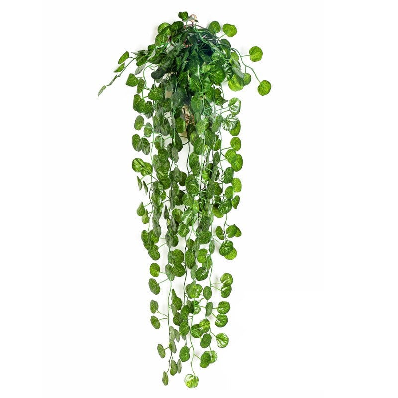 Plante verte artificielle suspendue peperomia